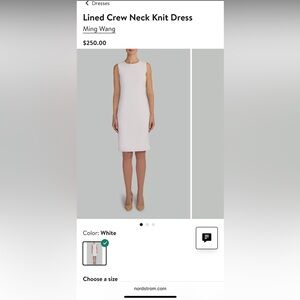 Ming Wang Sleeveless Midi Sheath Dress in White